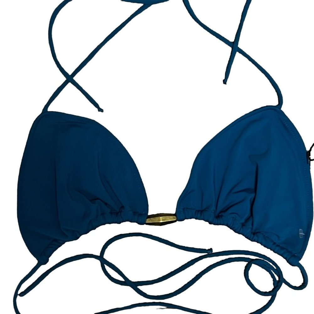 NWT Rachel Pally Ibiza String Bikini Top Size Small Mineral Triangle Halter